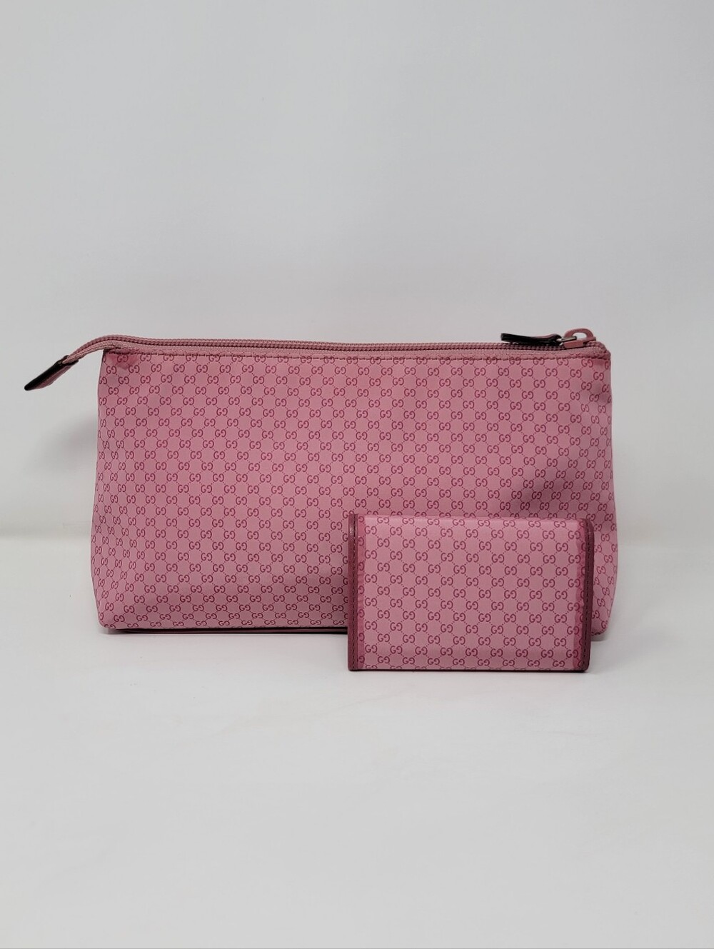 BUNDLE of 2 Gucci Microguccissima Cosmetic Case & Gucci 6 Keyring - Picture 2 of 7